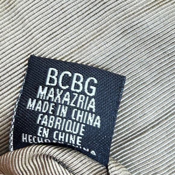 Y2K BCBGMaxazria Structured 3-Way Handbag Bronze Metallic Leather Minimalist - Picture 8 of 10